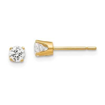3.5mm Synthetic Diamond stud earrings 14k Gold XD5CZ, MPN: XD5CZ, 883957088389