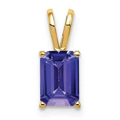 Tanzanite pendant 14k Gold 7x5mm Emerald Cut XP420T, MPN: XP420T, 883957207155