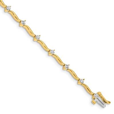 Diamond tennis bracelet 14k Gold X656VS, MPN: X656VS, 883957195056