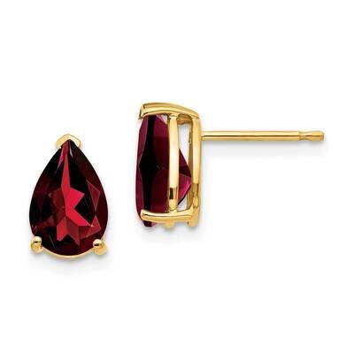 9x6mm Pear Garnet Earrings 14k Gold XE82GA, MPN: XE82GA, 883957338705