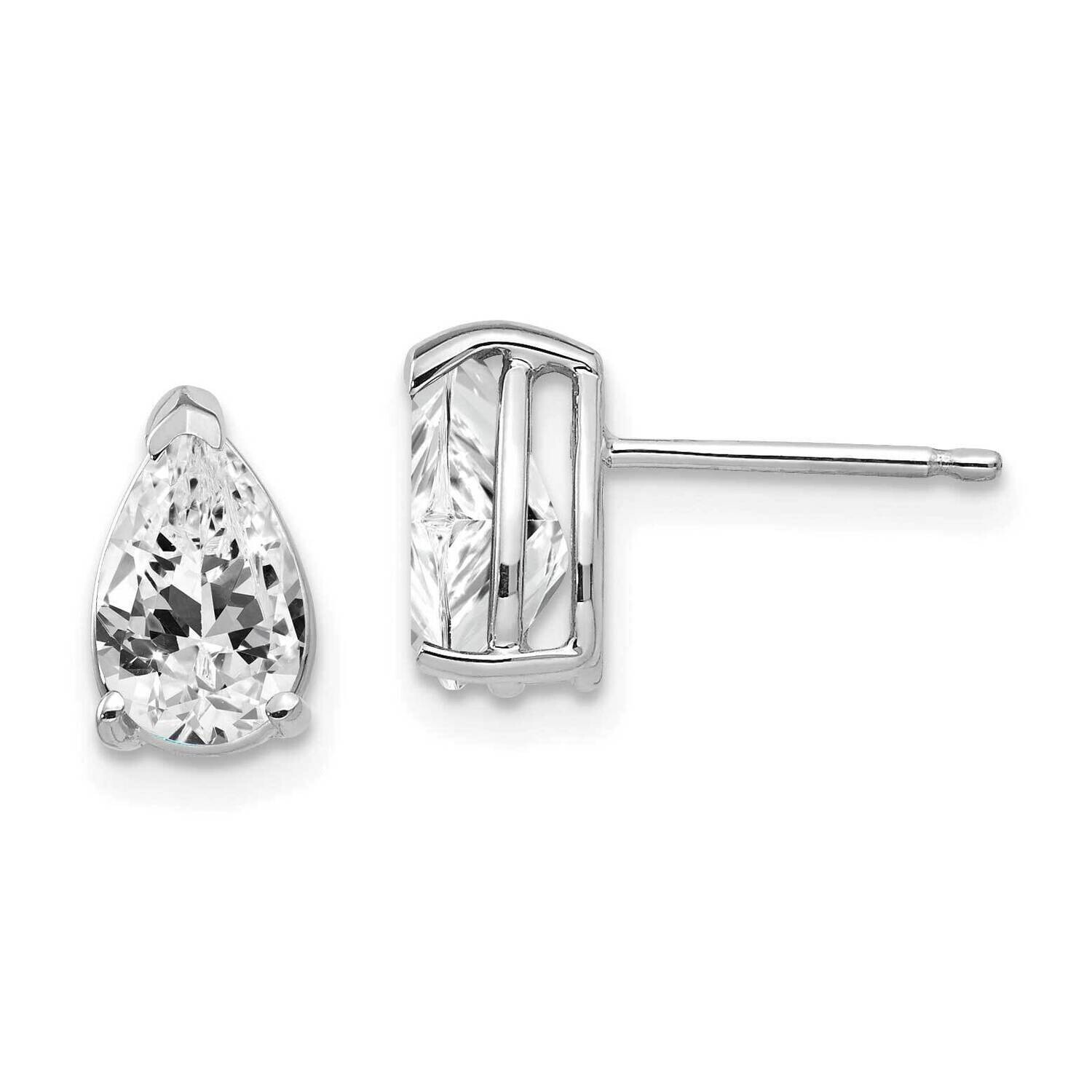 8x5mm Pear CZ Diamond Earrings 14k White Gold XE81WCZ Diamond, MPN: XE81WCZ, 883957103716