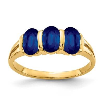 6x4mm Oval Sapphire ring 14k Gold Y2034S, MPN: Y2034S, 883957714325