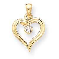 Diamond heart pendant 14k Gold XH20AAA, MPN: XH20AAA, 883957232652