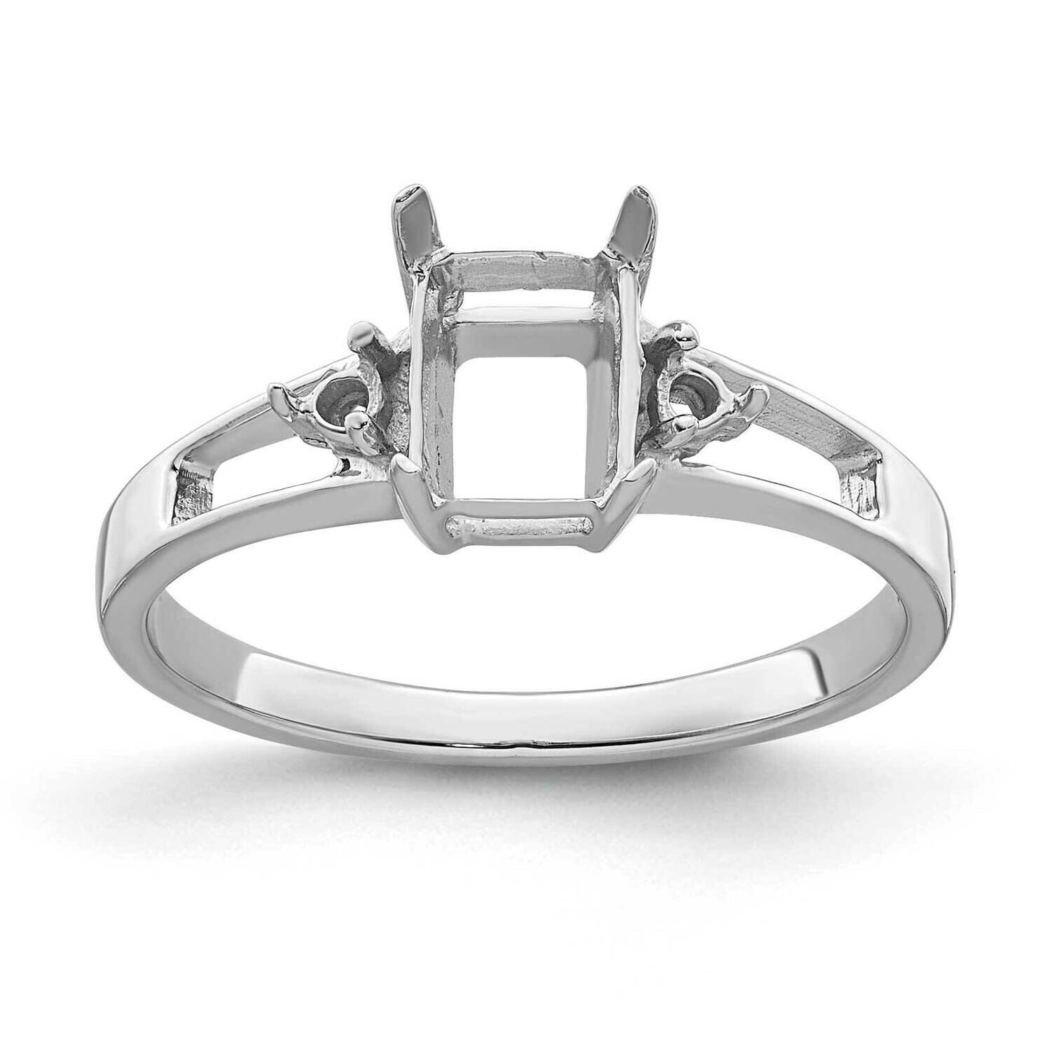 Diamond & Gemstone Ring Mounting 14k White Gold Y4758