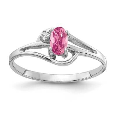 Pink Tourmaline Diamond Ring 14k white Gold 5x3mm Oval X9713PT/A, MPN: X9713PT/A, 883957641423