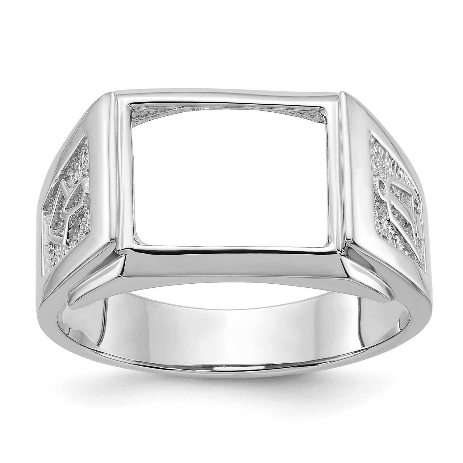 white masonic ring mounting 14k Gold Y4111, MPN: Y4111,