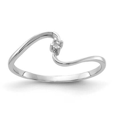Polished .01ct. Diamond Ring Mounting 14k White Gold Y1717, MPN: Y1717,