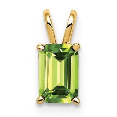 6x4mm Emerald Cut Peridot pendant 14k Gold XP419PE, MPN: XP419PE, 883957207063