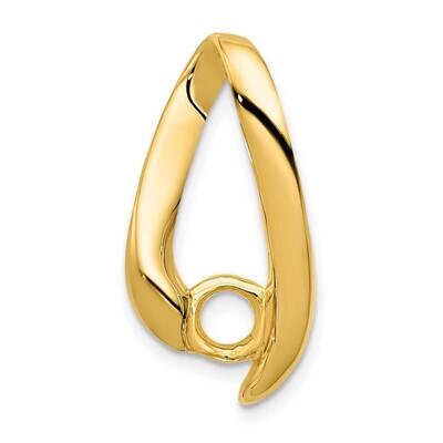 4mm Round Stone Pendant Mounting 14k Gold XP948, MPN: XP948,