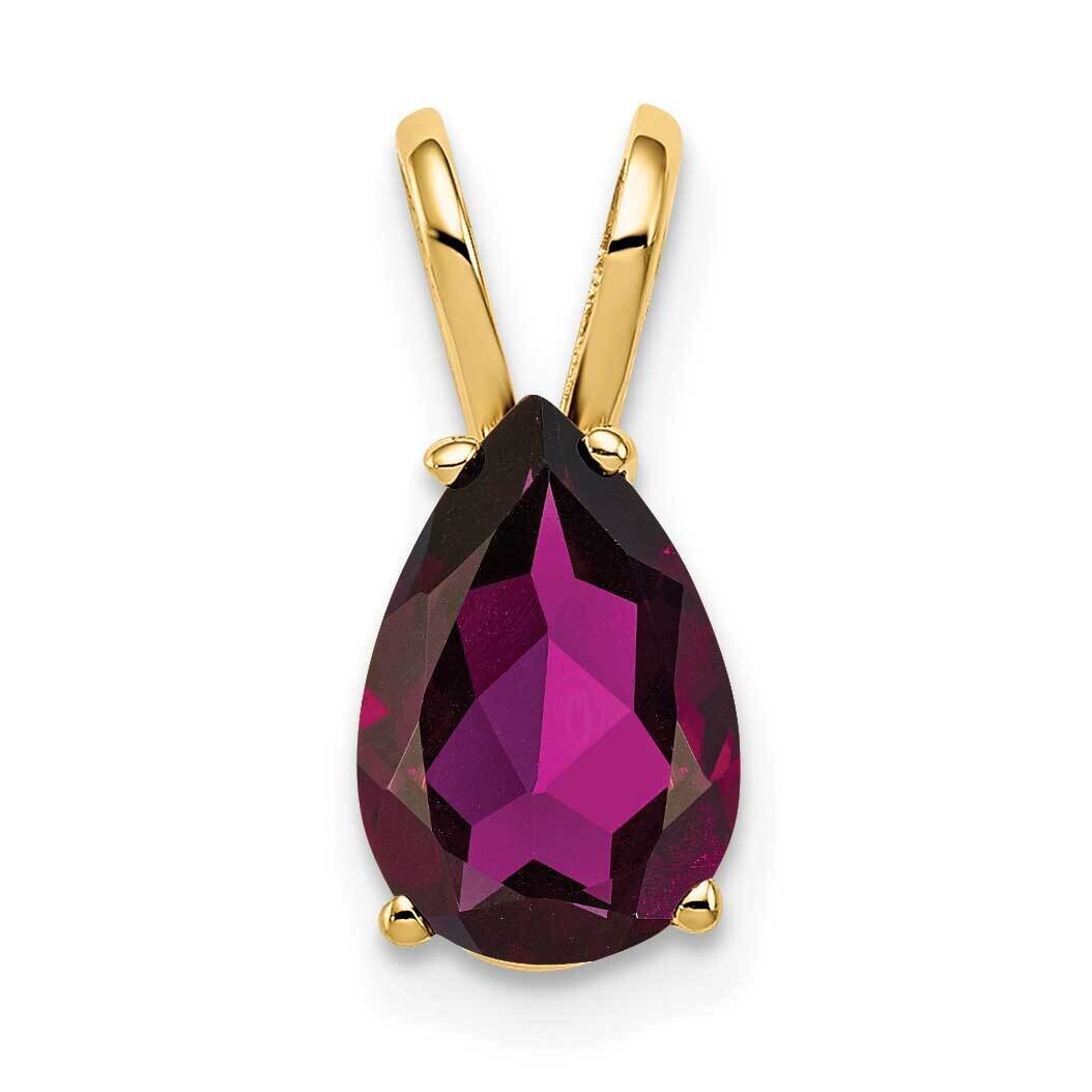 Rhodolite Garnet pendant 14k Gold 9x6mm Pear XP426RG, MPN: XP426RG, 883957238944