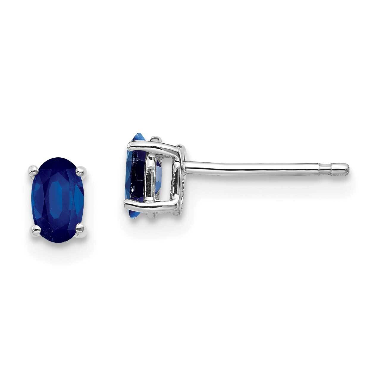 Sapphire Earrings 14k White Gold XE85WS-B, MPN: XE85WS-B, 883957339931