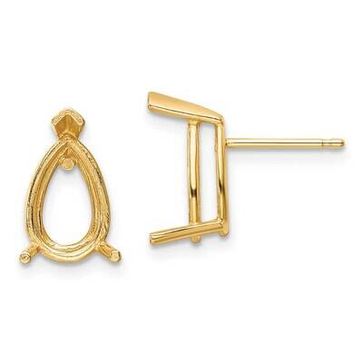 10x7 Pear Earring Mountings 14k Gold XE83, MPN: XE83, 191101835438