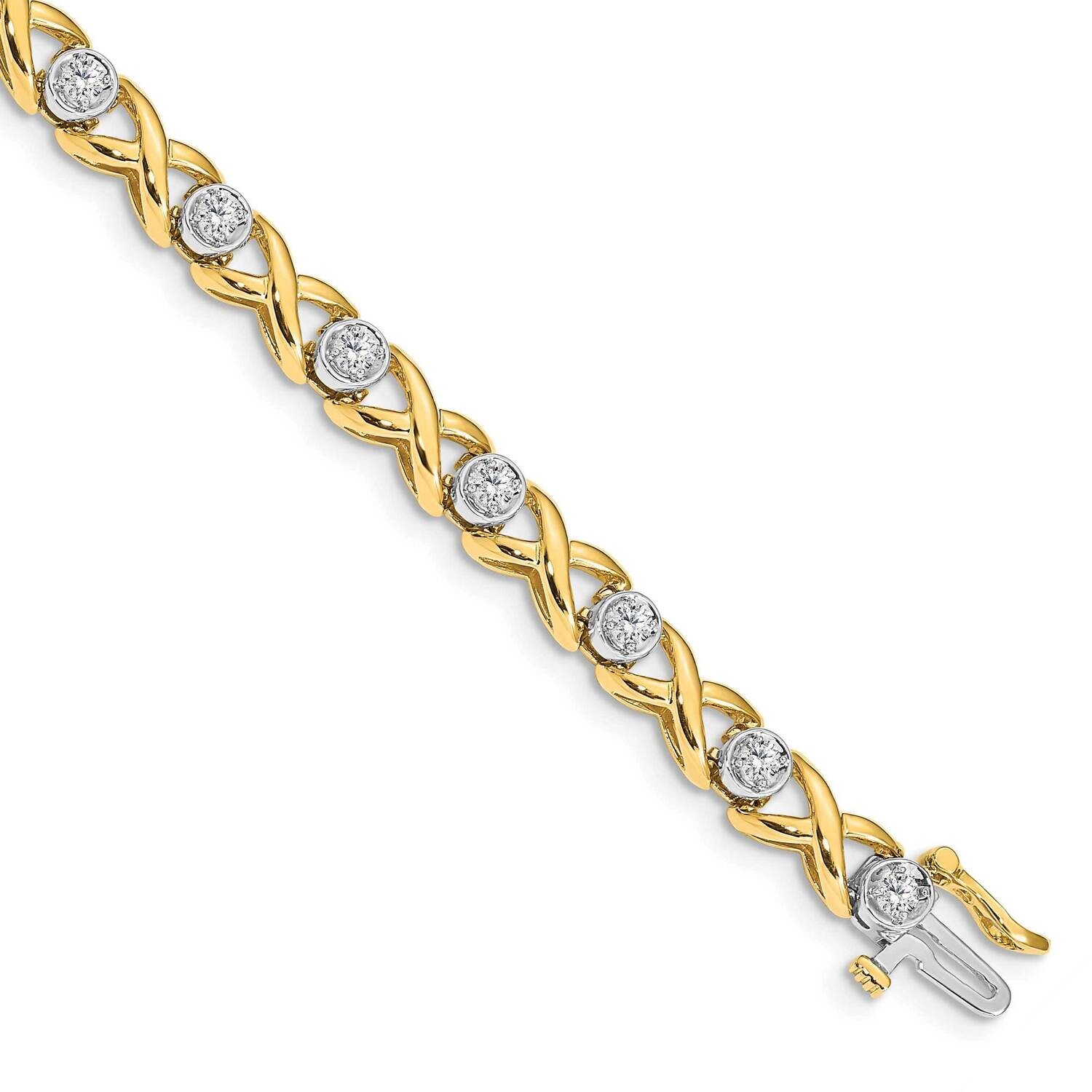 2.6mm Diamond Tennis Bracelet Mounting 14k Gold X2365