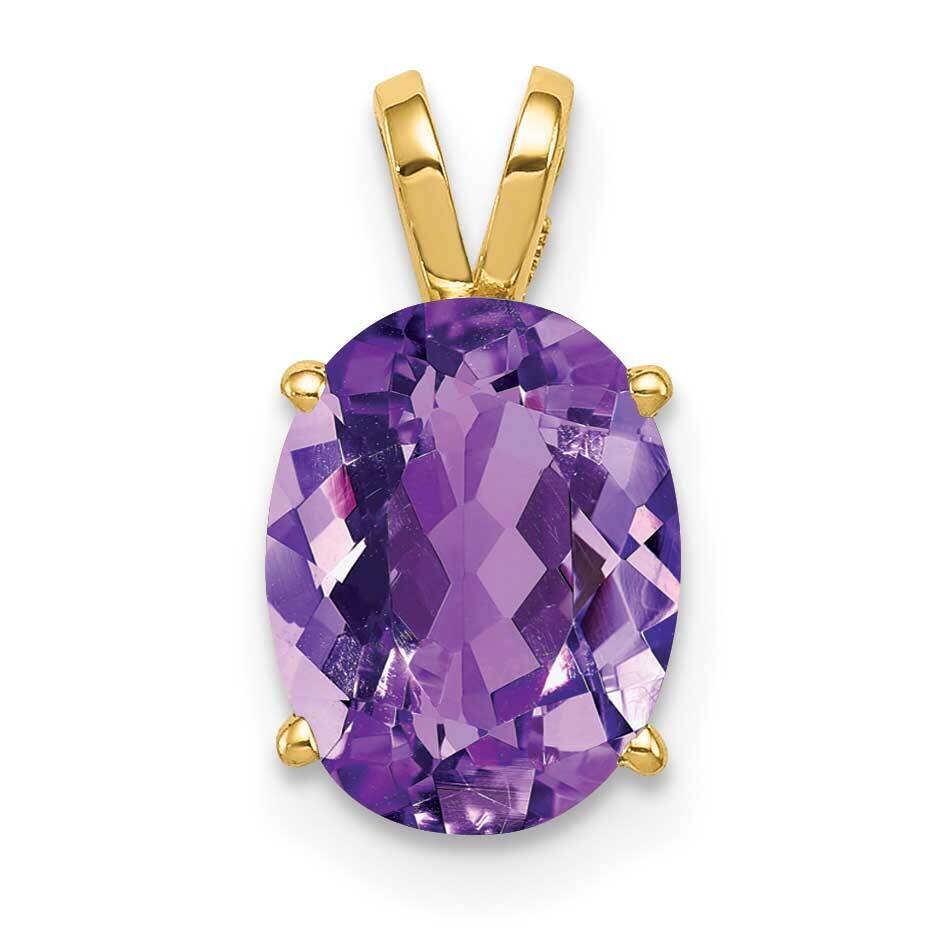 9x7mm Oval Amethyst pendant 14k Gold XP424AM, MPN: XP424AM, 883957208954