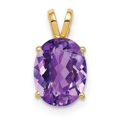 9x7mm Oval Amethyst pendant 14k Gold XP424AM, MPN: XP424AM, 883957208954