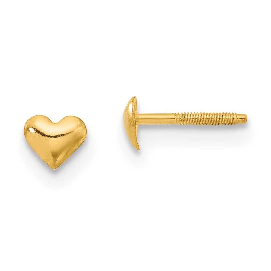 Heart Post Earrings - 14k Gold GK579 by Madi K, MPN: GK579, 886774558998