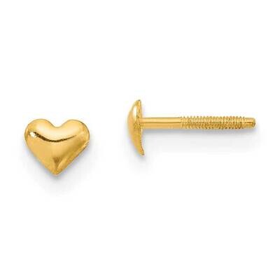Heart Post Earrings - 14k Gold GK579 by Madi K, MPN: GK579, 886774558998