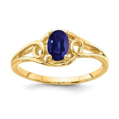 Sapphire Ring 14k Gold 7x5mm Oval Y2205S, MPN: Y2205S, 883957545417