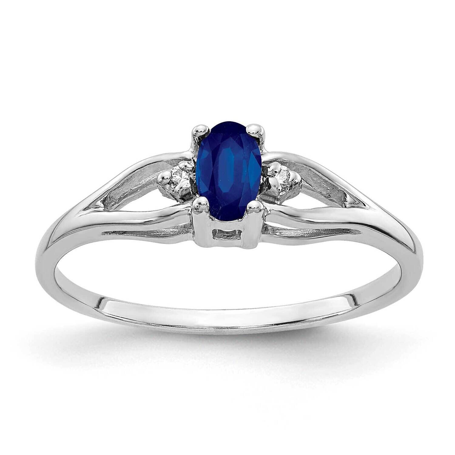 Sapphire Diamond Ring 14k white Gold 5x3mm Oval Y2080S/A, MPN: Y2080S/A, 883957705361