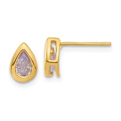 Kelly Waters June Birthstone Teardrop Diamond Earrings Gold-plated KW299, MPN: KW299, 883957767024