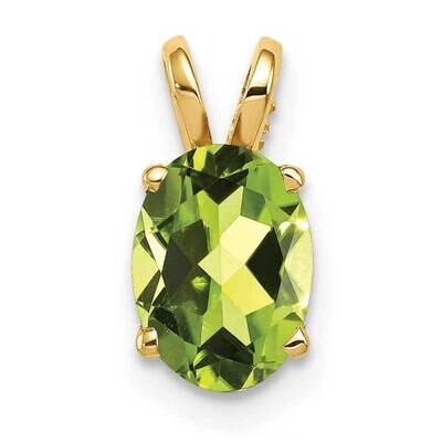 8x6mm Oval Peridot pendant 14k Gold XP423PE, MPN: XP423PE, 883957232942