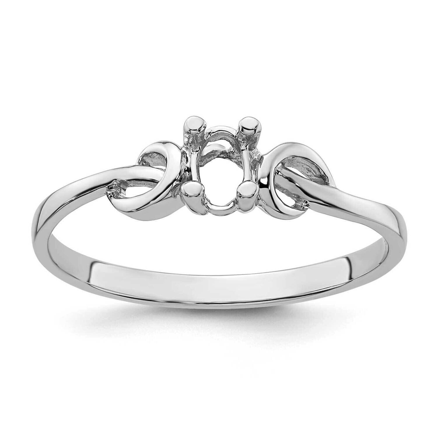 Gemstone Ring Mounting 14k White Gold Y4651