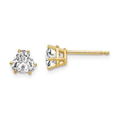 5mm Trillion CZ Diamond Earrings 14k Gold XE93CZ Diamond, MPN: XE93CZ, 883957109558