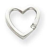 Diamond heart pendant 14k White Gold XH56WAAA