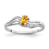 Citrine Ring 14k white Gold 5x3mm Oval X9707CI, MPN: X9707CI, 883957640280