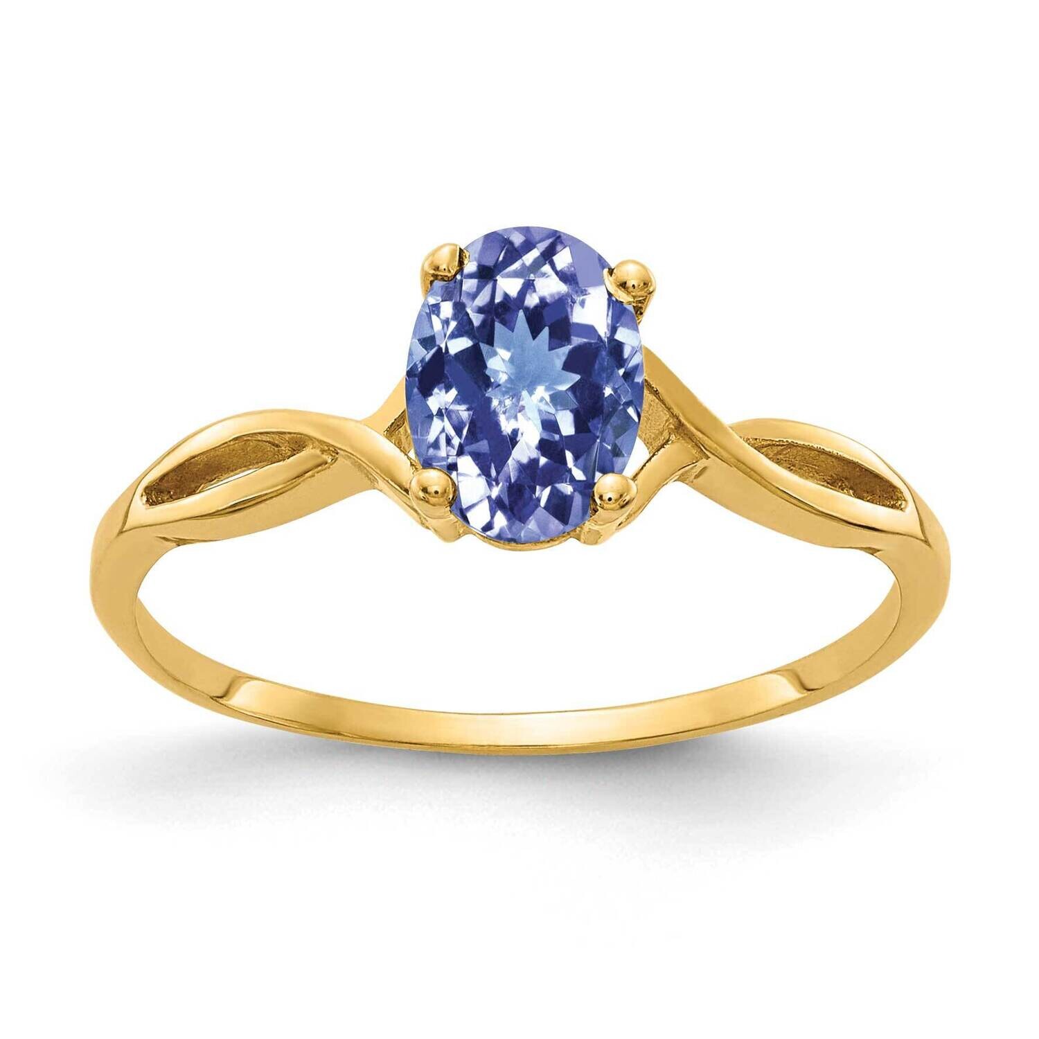 Tanzanite Ring 14k Gold 7x5mm Oval Y2197T, MPN: Y2197T, 883957546162