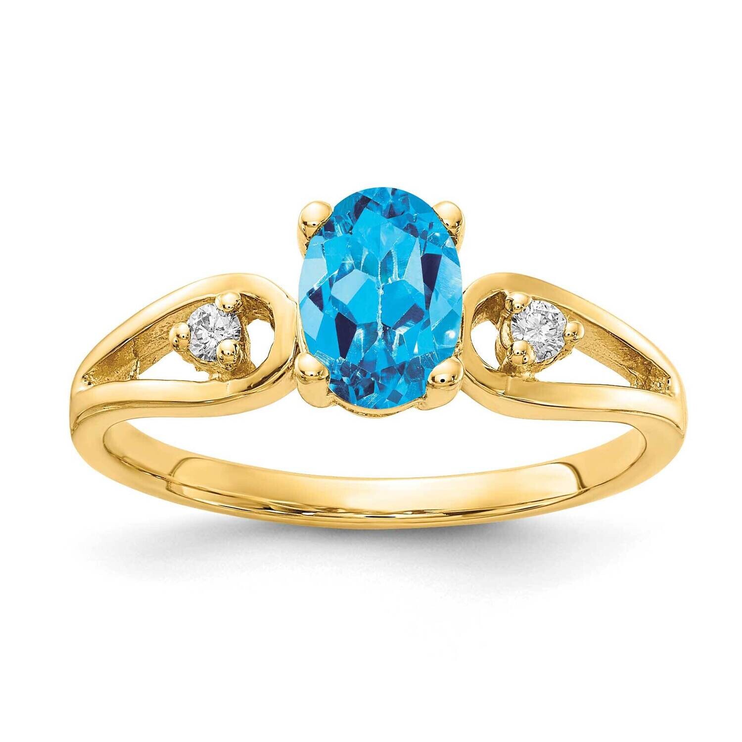 Blue Topaz Diamond ring 14k Gold Y2189BT/AA, MPN: Y2189BT/AA, 883957712888