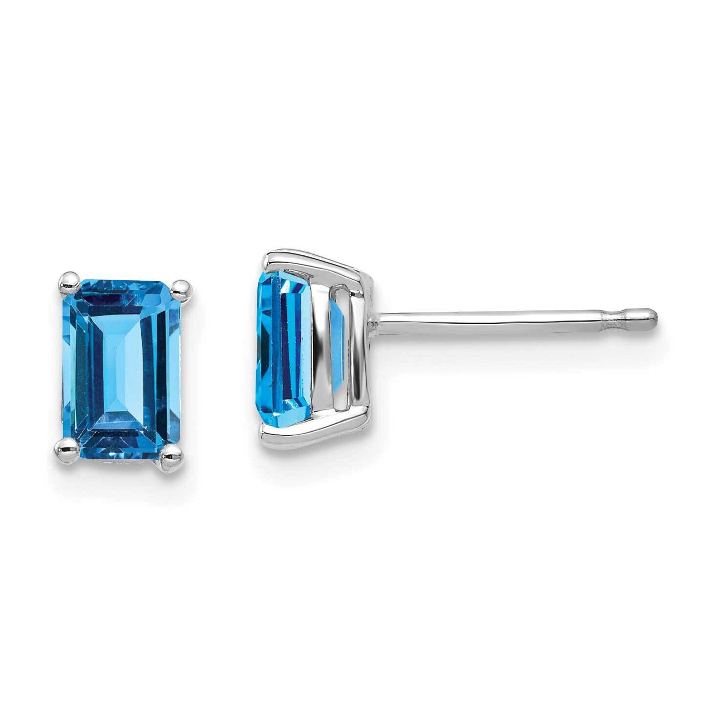 6x4mm Emerald Earring Mountings 14k White Gold XE65W, MPN: XE65W, 191101835049