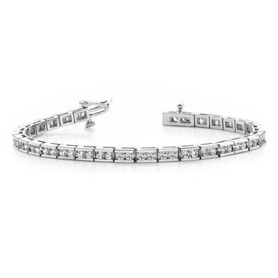 Holds 84 2.mm Stones 3.44ct Dia. Line Tennis Bracelet Mounting 14k White Gold X2220W, MPN: X2220W, …