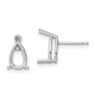8x5 Pear Earring Mountings 14k White Gold XE81W, MPN: XE81W, 191101835407