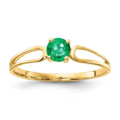 4mm Emerald Ring 14k Gold X9674E, MPN: X9674E, 883957361581