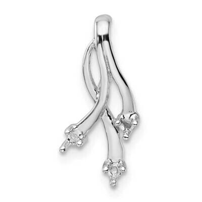 Holds 3-1.6mm Stone, Chain Slide Mounting 14k White Gold XP893, MPN: XP893,