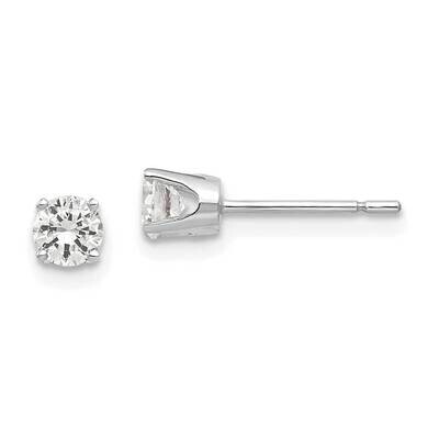 3.75mm Synthetic Diamond stud earrings 14k White Gold XD6WCZ, MPN: XD6WCZ, 883957088419