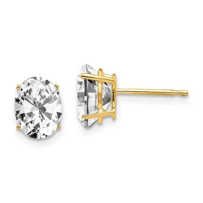 8x6mm Oval CZ Diamond Earrings 14k Gold XE88CZ Diamond, MPN: XE88CZ, 883957108209