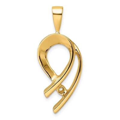 Holds 4mm Stone, Slide Mounting 14k Gold XS257, MPN: XS257,