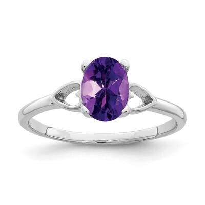 Amethyst Ring 14k white Gold 7x5mm Oval Y2194AM, MPN: Y2194AM, 883957550459