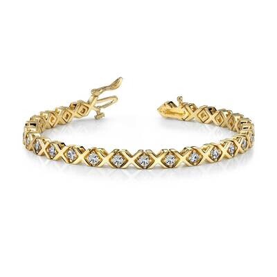 Diamond tennis bracelet 14k Gold X720AA, MPN: X720AA, 883957077765
