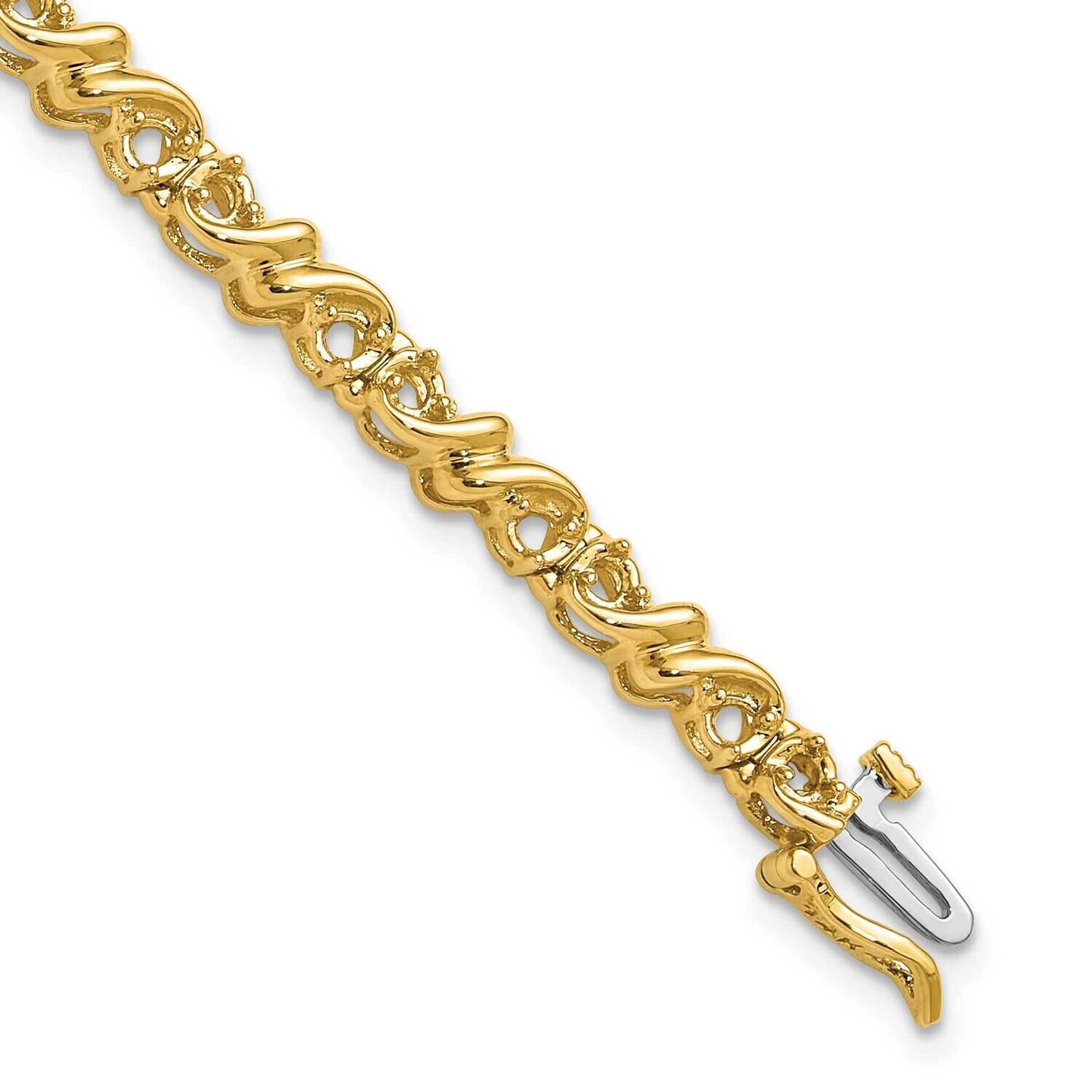 2.1mm Diamond Tennis Bracelet Mounting 14k Gold X816