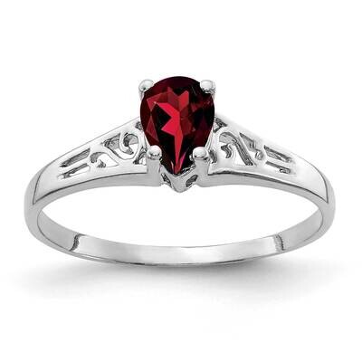 Garnet Ring 14k white Gold 6x4mm Pear Y2101GA, MPN: Y2101GA, 883957710709