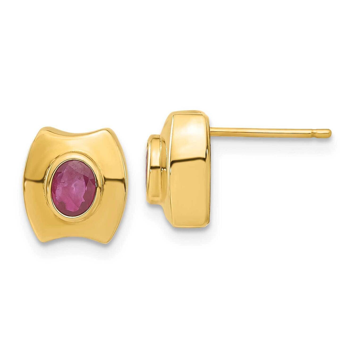 Ruby Earrings 14k Gold YE333