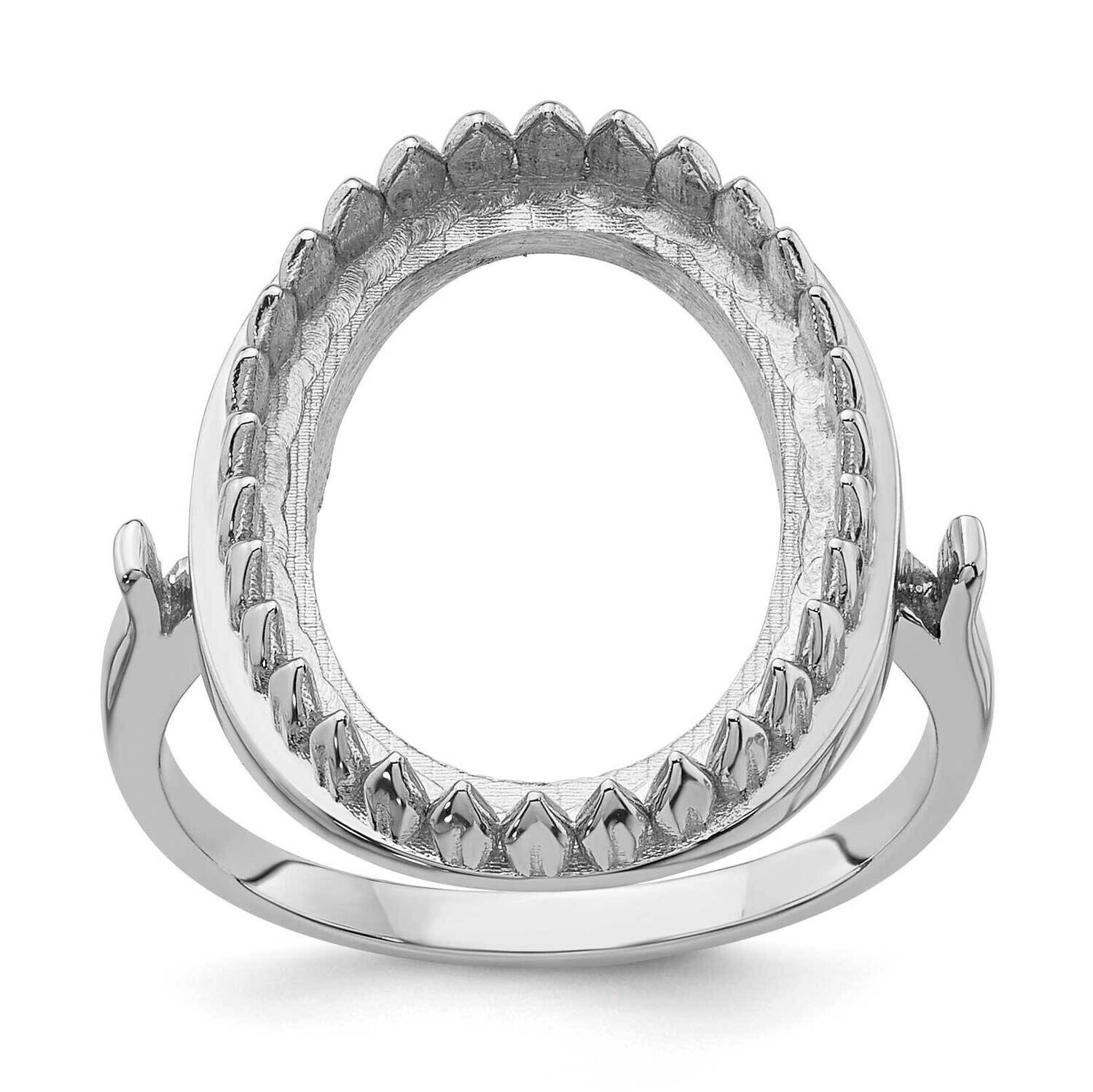 Gemstone Ring Mounting 14k White Gold Y4479