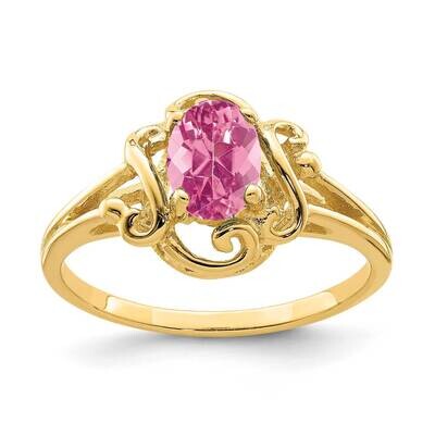 Pink Tourmaline Ring 14k Gold 7x5mm Oval Y2227PT, MPN: Y2227PT, 883957544328