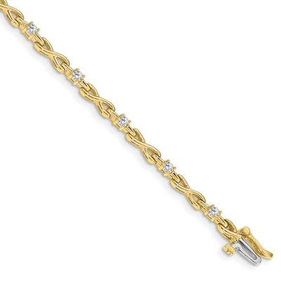 Diamond tennis bracelet 14k Gold X2106AA, MPN: X2106AA, 883957194875