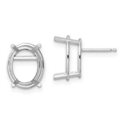 12x10 Oval Earring Mountings 14k White Gold XE91W, MPN: XE91W, 191101835605