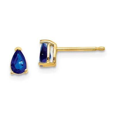 Sapphire Post Earrings 14k Gold XE78S-B, MPN: XE78S-B, 883957335872