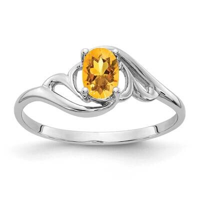 Citrine Ring 14k white Gold 6x4mm Oval Y2094CI, MPN: Y2094CI, 883957707044